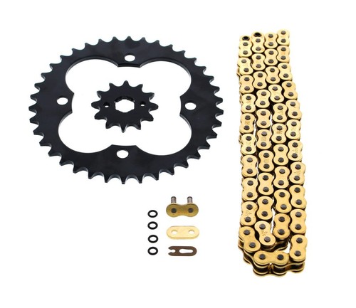 JT SPROCKET SET AND EK SRO GOLD O-RING CHAIN KIT - HONDA TRX450R TRX450ER 06 - Foto 5