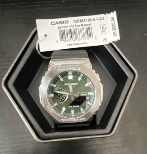 Casio G-SHOCK GBM2100A-1A3 Bluetooth Analog-Digital 200m Green Dial Box