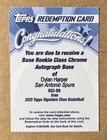 2025 Topps Signature Dylan Harper Base (RAW)