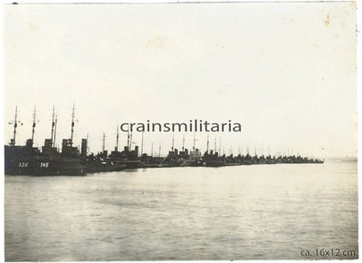Genuine HUGE photo Reichsmarine torpedo boat including falcon ship in port KIEL Wik