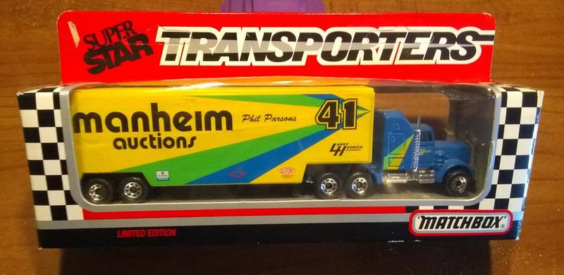 1993 Matchbox Transporters Super Star 1:87 Phil Parsons Manheim Auctions Truck