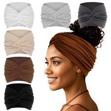 Wide Headbands For Women Extra Large Headband Twisted Knot Head Bands Solid1