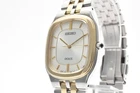 [N MINT] Vintage SEIKO DOLCE 8J41-0AA0 Men's Gold Square Quartz Watch From JAPAN
