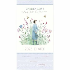 Carousel Calendars Garden Days Slim Diary 2025 (PFP) Book The Fast Free Shipping