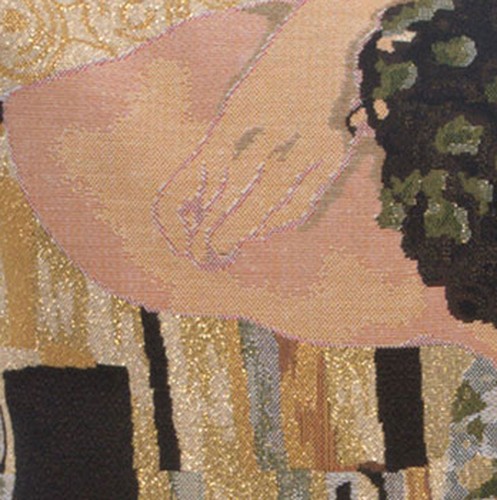 Klimts Le Baiser European Cushion Cover Belgian Throw Home Decor Pillow 18x18 in - Picture 4 of 10