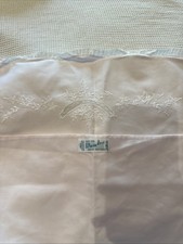 VTG Feltman Bros hand embroidery lace edge pink Scarf pillow Cover sham nursery