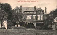 Daily Hall -- Thiel College -- Greenville Pennsylvania 1908 Postcard