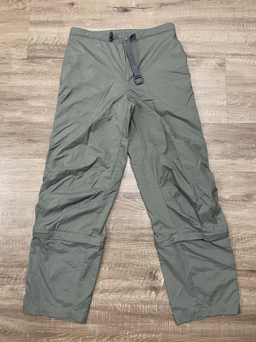 Nike ACG All Conditions Gear Nylon Hiking Outdoors Green Zipper Belted Pants M