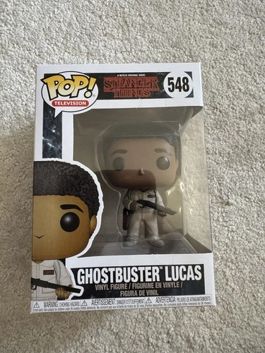 Funko Pop! Television Stranger Things Ghostbuster Lucas Vinyl Figure #548 W/ Pro