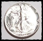 1945-D WALKING LIBERTY HALF DOLLAR  Bright Lustrous Full THUMB  VCH BU  #24D48
