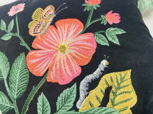 Rifle Paper Co Company Alice In Wonderland Floral Loloi Accent Pillow 17”x17” - Picture 4 of 18
