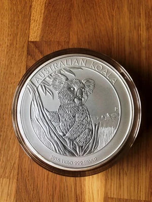 Silber Münze Koala 2015 1 kg 999 Feinsilber 30 Dollar Silbermünze Australien - Bild 1 von 2