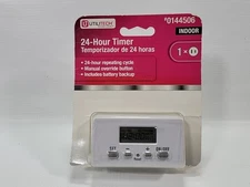 NEW UTILITECH Digital Timer Indoor  24 Hour Repeating Cycle  Model #0144506 🆕️✅