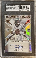 2020 DONRUSS OPTIC JALEN HURTS ROOKIE KINGS AUTO /49~SGC 9.5/AUT0 10~POP 2 W/1^