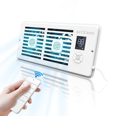 Register Booster Fan,10-Speed Smart Thermostat AC Vent Fan with Timer Setting...