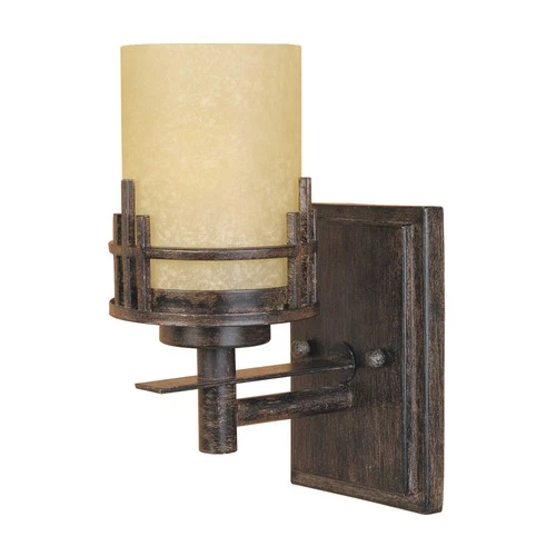 DESIGNERS FOUNTAIN 82101-WM Mission Ridge Wall Sconce, Warm Mahogany - Picture 2 of 9