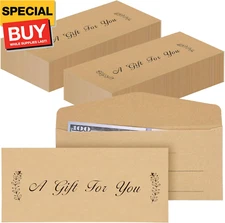 200 Pack Money Envelopes for Cash, 2.9 x 6.5 Inch Money Cards holder, Small Kraf