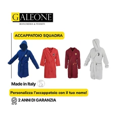 Accappatoio Squadre di Calcio per Uomo Personalizzabile in Cotone con Cappuccio