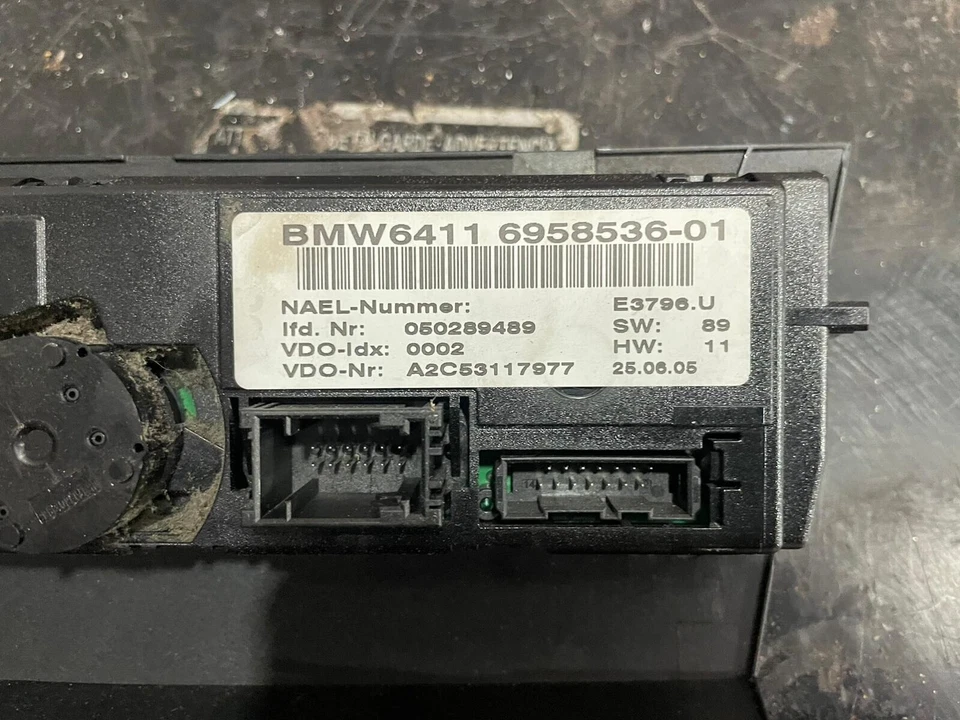 BMW 320I 2005 panel de control de calefacción 6958536-01 C283 Foto 3 de 3