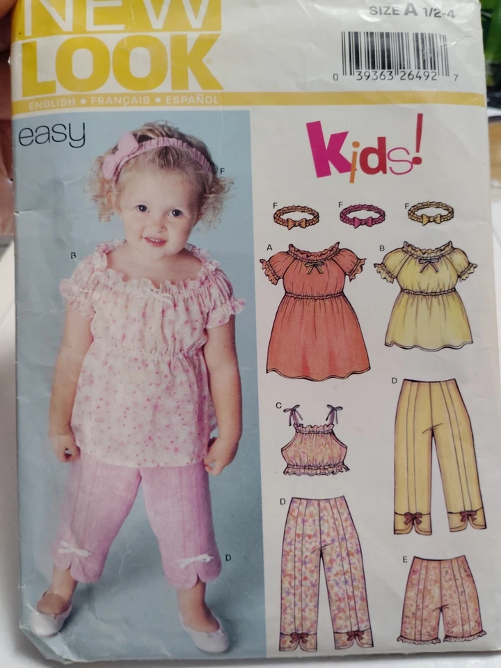 Dress Top Shorts Capri Pants 6M 1 2 3 4 Simplicity New Look 6258 Sewing Pattern - Image 2 of 4