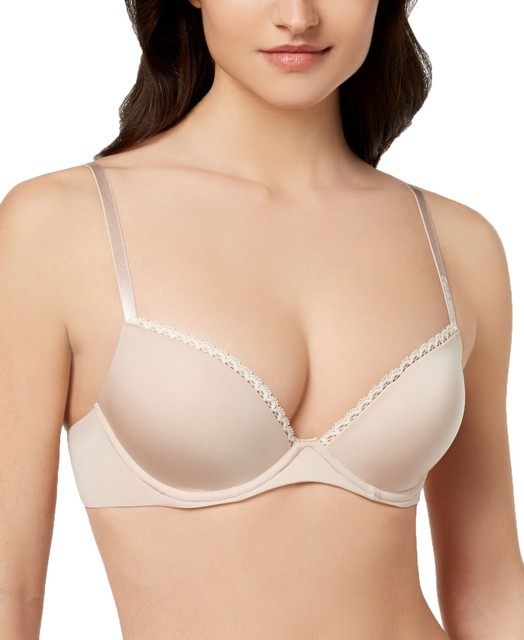 Calvin Klein Seductive Comfort Customized Lift Bra Sheer Blush