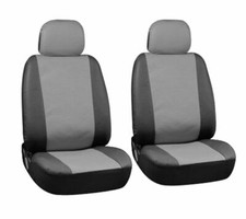 PEUGEOT PARTNER COMBI - Leather Look CAMBRIDGE Grey/Black FRONT Car Seat Covers