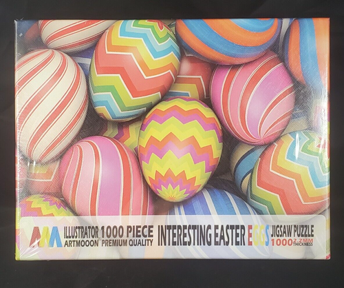 Colored Interesting Easter Eggs Jigsaw Puzzle 1000 Pc New Sealed