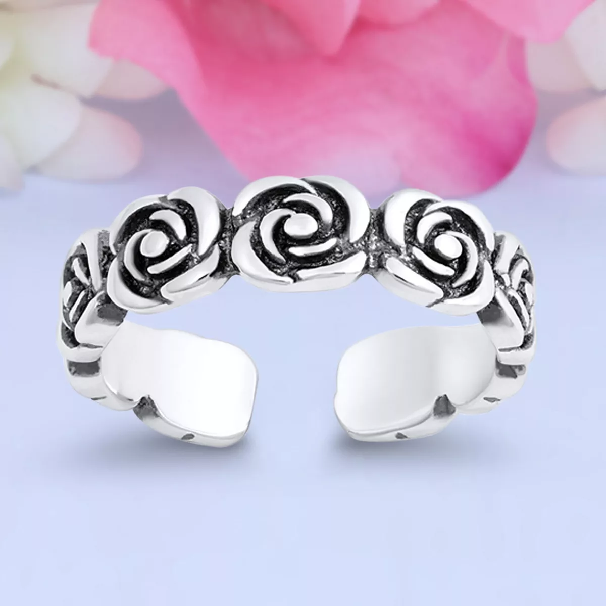 Thin silver shop toe rings
