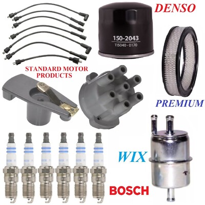 Tune Up Kit Filters Cap Rotor Wire Plugs For JEEP WRANGLER L6 4.2L 1987-1990