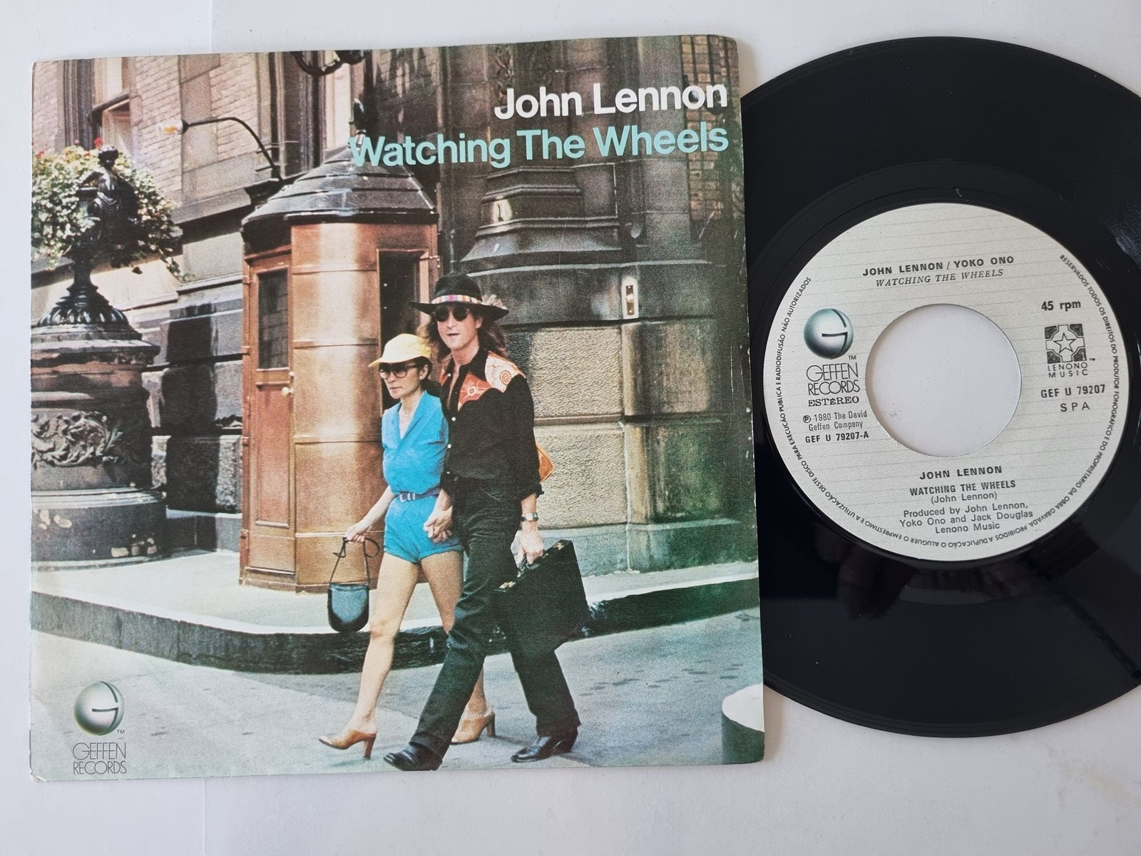 John Lennon/ Yoko Ono - Watching the wheels 7'' Vinyl PORTUGAL
