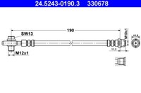 ATE 24.5243-0190.3 Bremsschlauch 190 Mm FüR VW Passat B5 1.6-2.8 08.96-05.05