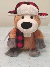 DanDee Animated 10" Beaver Christmas Musical Stuffed Plush "All I Want For XMAS"