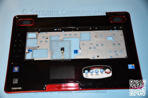 TOSHIBA Qosmio X500 X505 18.4" Laptop Palmrest w/Touchpad - Damaged Screw Mounts - Picture 7 of 7