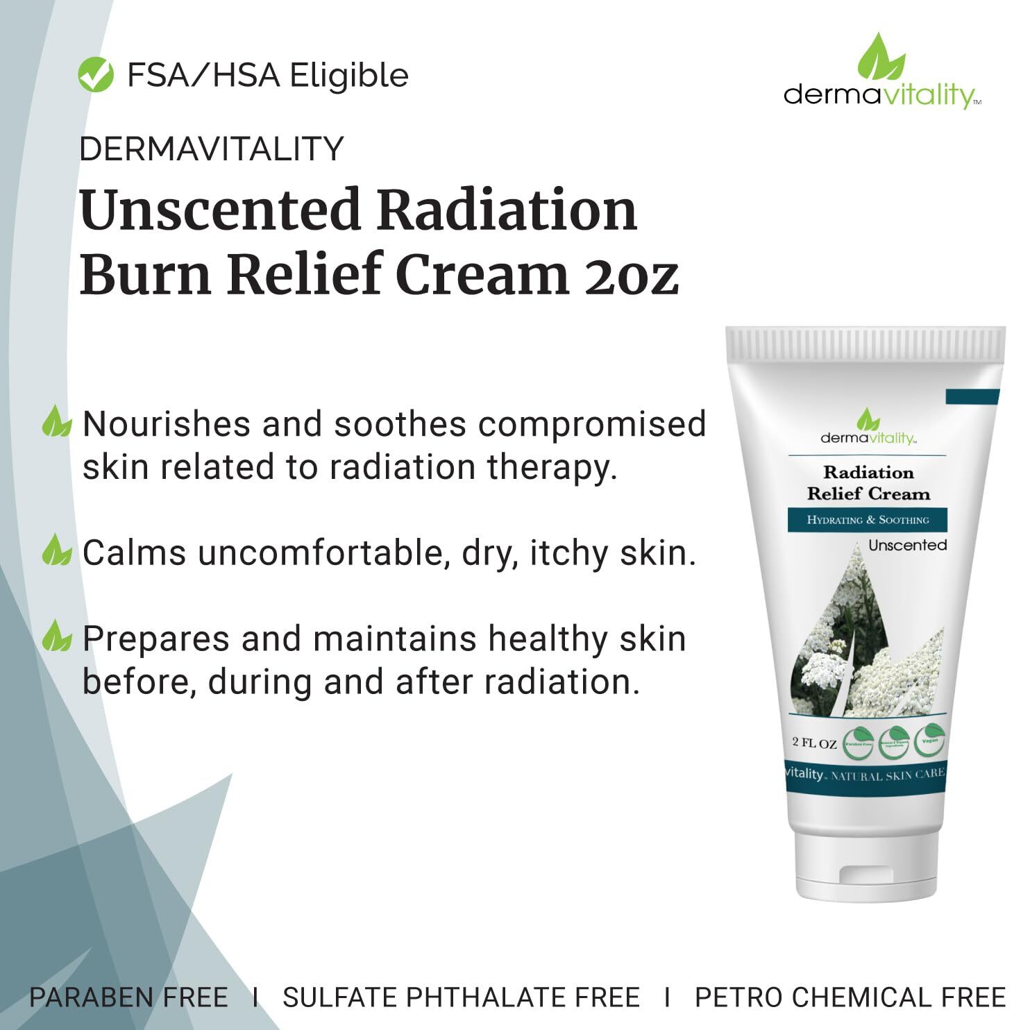 Unscented Radiation Burn Relief Cream Calendula Cream for Radiation