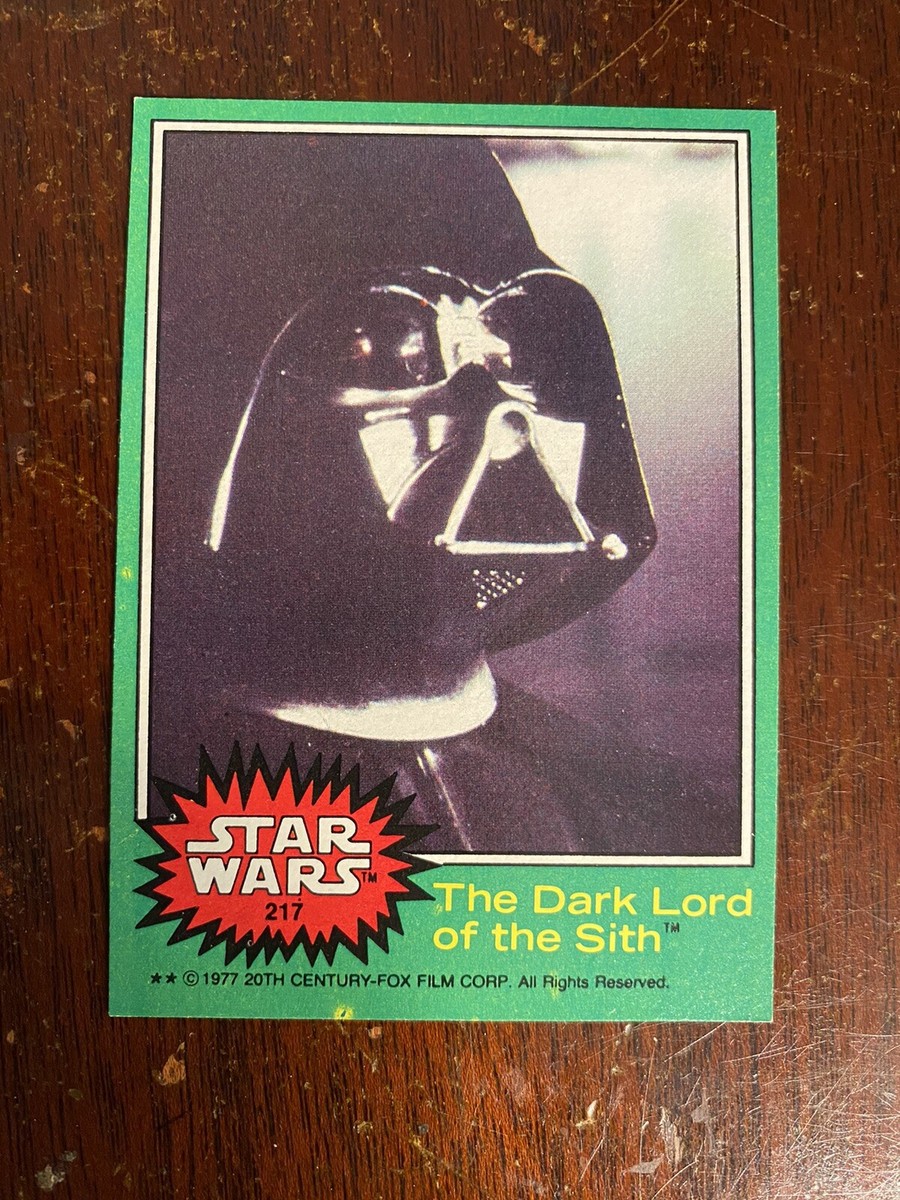 Star Wars Series 4 (Green) Topps Card #217 The Dark Lord of Star Wars Series 4 (Green) Topps Card #217 The Dark Lord of
