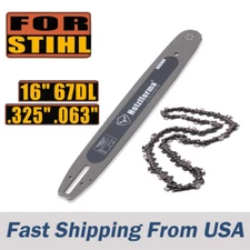 Holzfforma 16inch" .325 .063" 67DL Guide Bar Saw Chain For Stihl Chainsaws