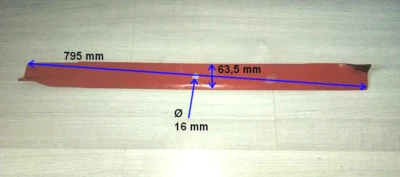 94-021 OREGON Lame rouge pour tondeuse TORO 32" - Photo 1/4