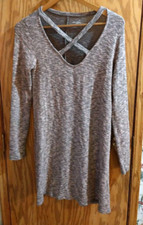 Womens dress Sz S Francesca`s Alya sweater knit dress criss cross New Tag