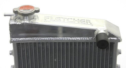 FLETCHER RADIATOR 2 CORE HI FLOW POLISHED ALLOY CLASSIC MINI 1959-92 + CAP Z2213 - Picture 5 of 5