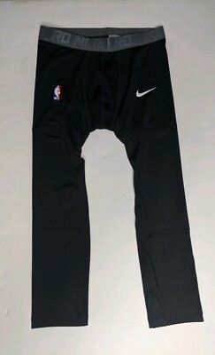 Nike NBA Pro 3/4 Compression Pants Player Issued Mens XL Tall AT9764-010 Black | eBay