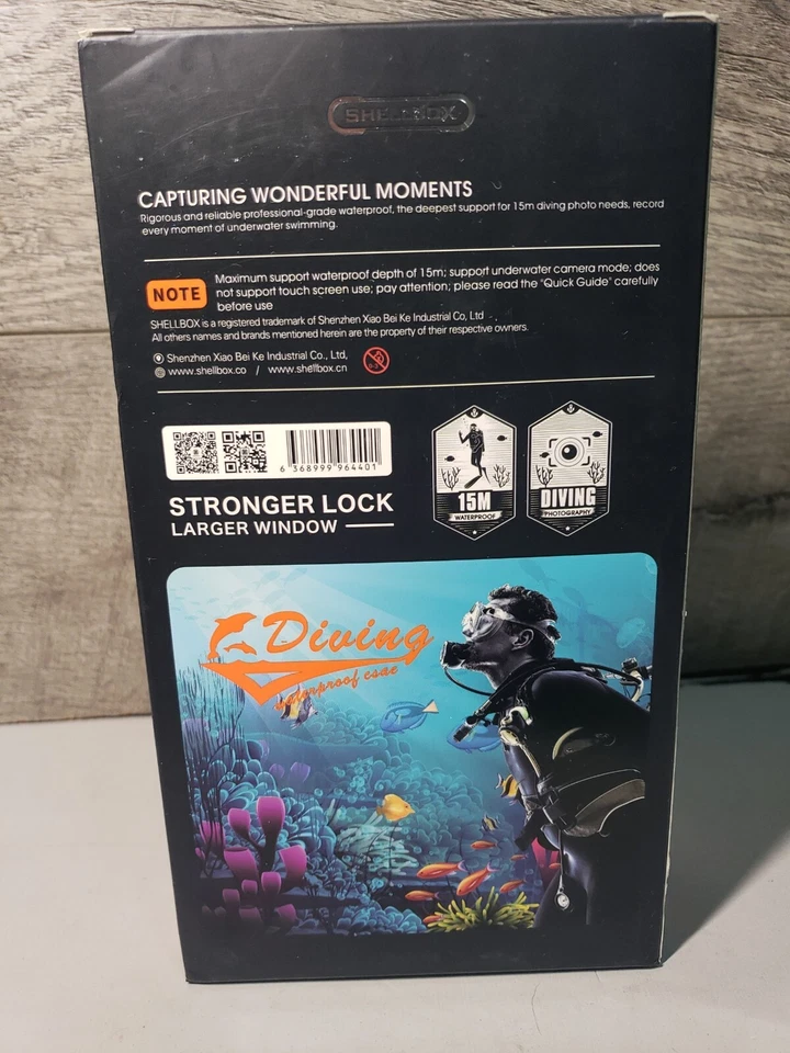 SHELLBOX Pro Buceo Impermeable Estuche Cubierta para iPhone 13 12 11 Pro Max Samsung LG Foto 3 de 4
