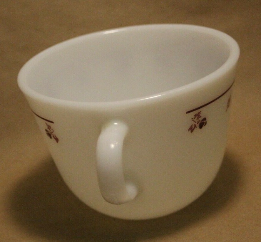 Burgundy Rose White Milk Glass Teacup Cup Vintage Discontinued Corning Corelle eBay