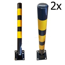2 x FOLDING LOCKING BOLLARD SECURITY POST driveway car park lockable barrier 