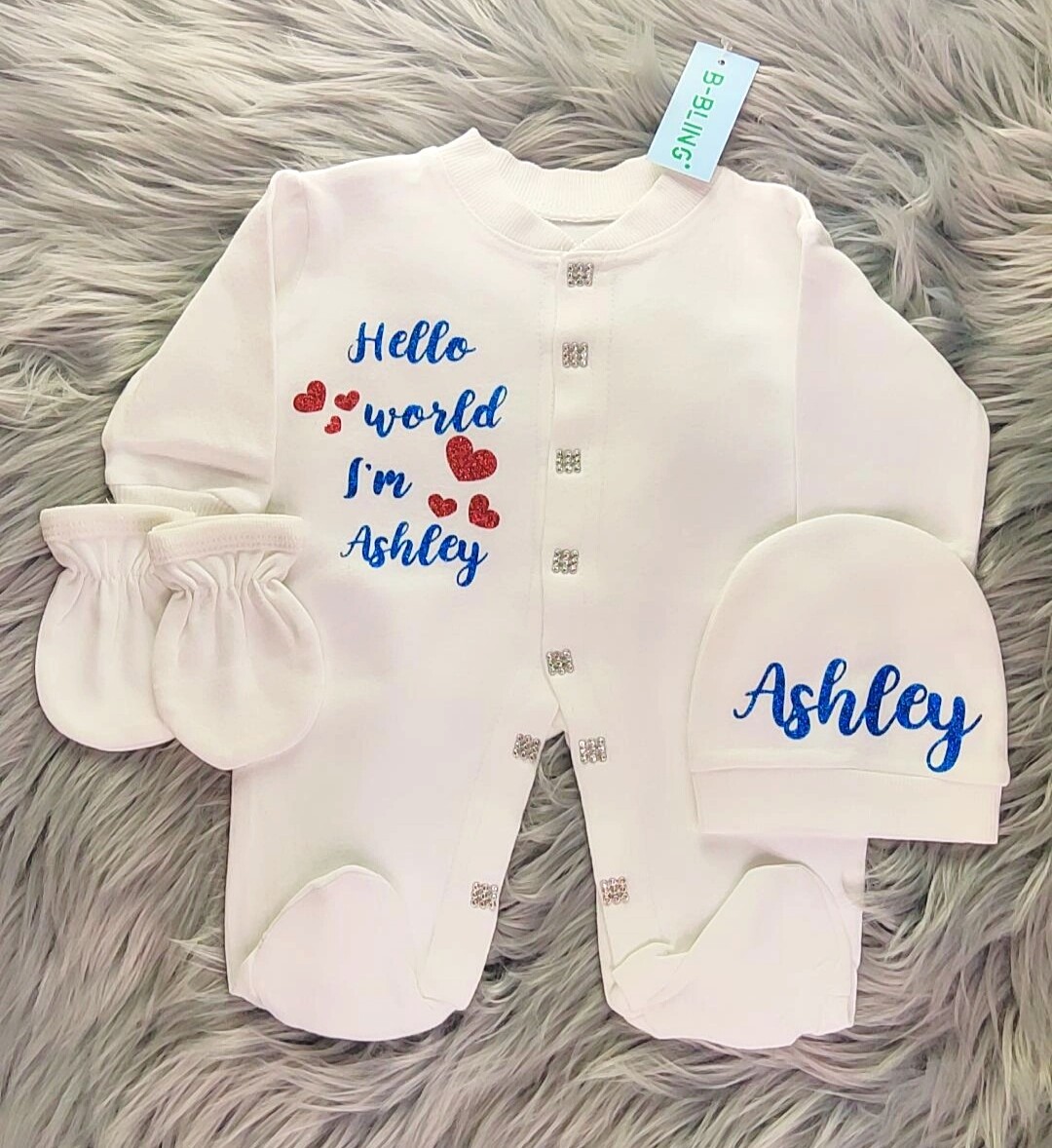 Personalised Hello World I'm Baby Name Clothes Baby Romper For Girls and  Boys