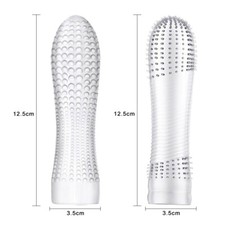 Silicone Male Condom Reusable Sleeve Ultra Thin Textured Sheath G-Point Spike