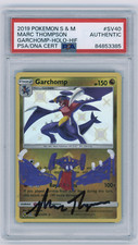 PSA Signed Marc Thompson Garchomp SV40/SV94 Secret Rare Holo Hidden Fates