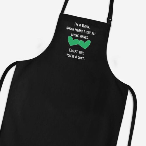 I'm A Vegan, You're A C*nt Apron - Picture 1 of 4