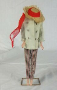 Vtg 1961 Mattel Barbie Open Road Outfit #985 Partial Coat Pants Hat