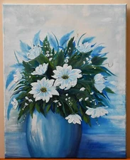 Palette Knife Impasto Oil Painting Floral Artist Signed and Sold Original