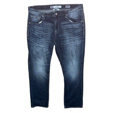 BKE Derek Jeans Men 34R X 32 Blue Denim Dark Wash Cotton Straight Leg